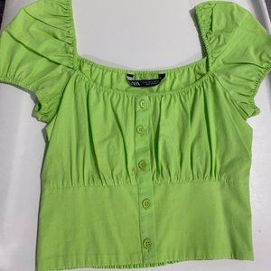 Zara green top